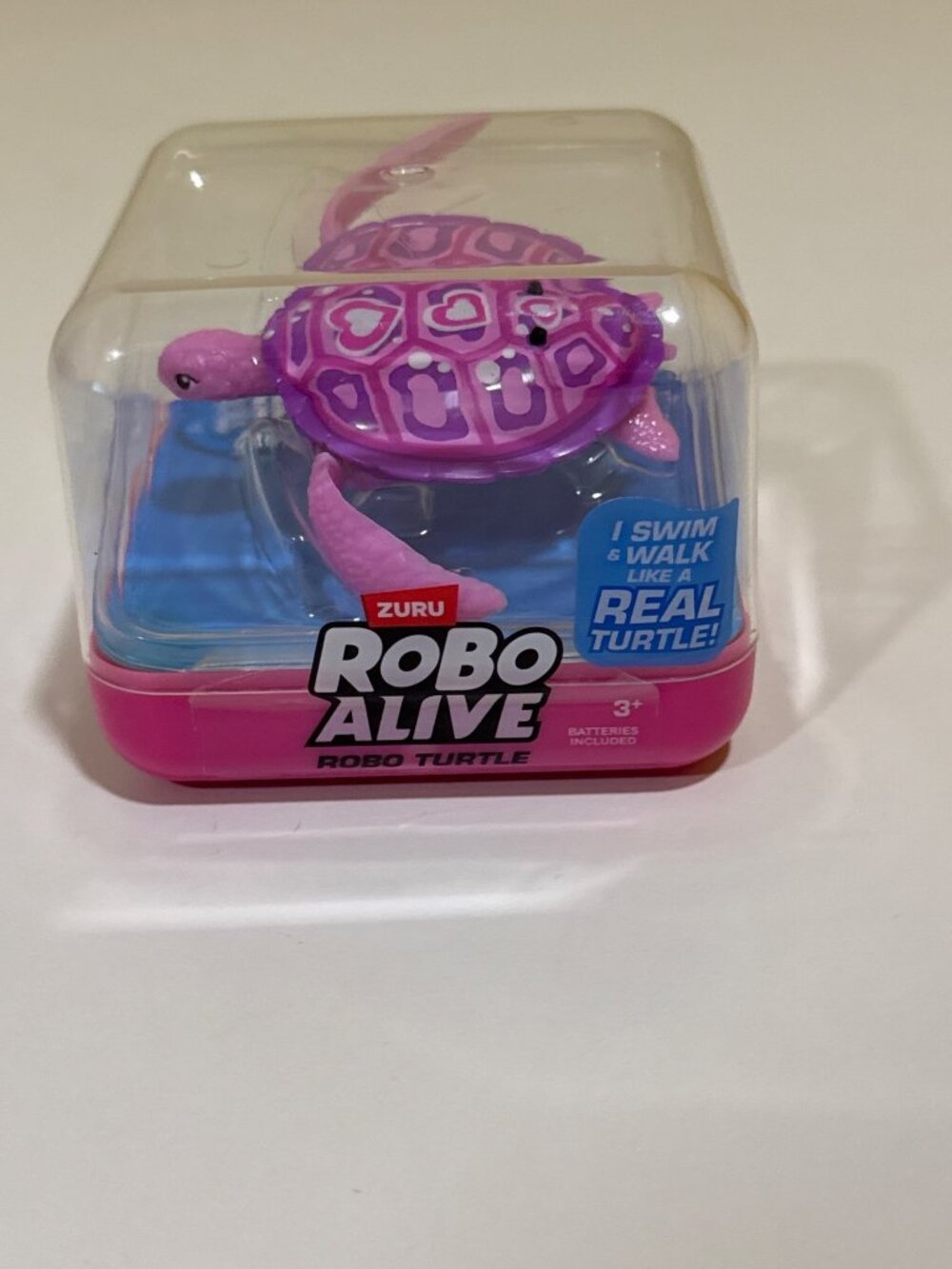 Zuru Robo Alive Robo Turtle Interactive Toy In Pink With Swimming & Walking Feat